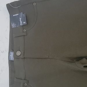 NEW Soho Jeans X New York & Company hunter green zip up jeggings size 2